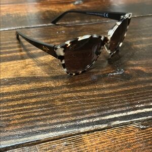 Maui Jim Black and Tan Oversized Sunglasses
